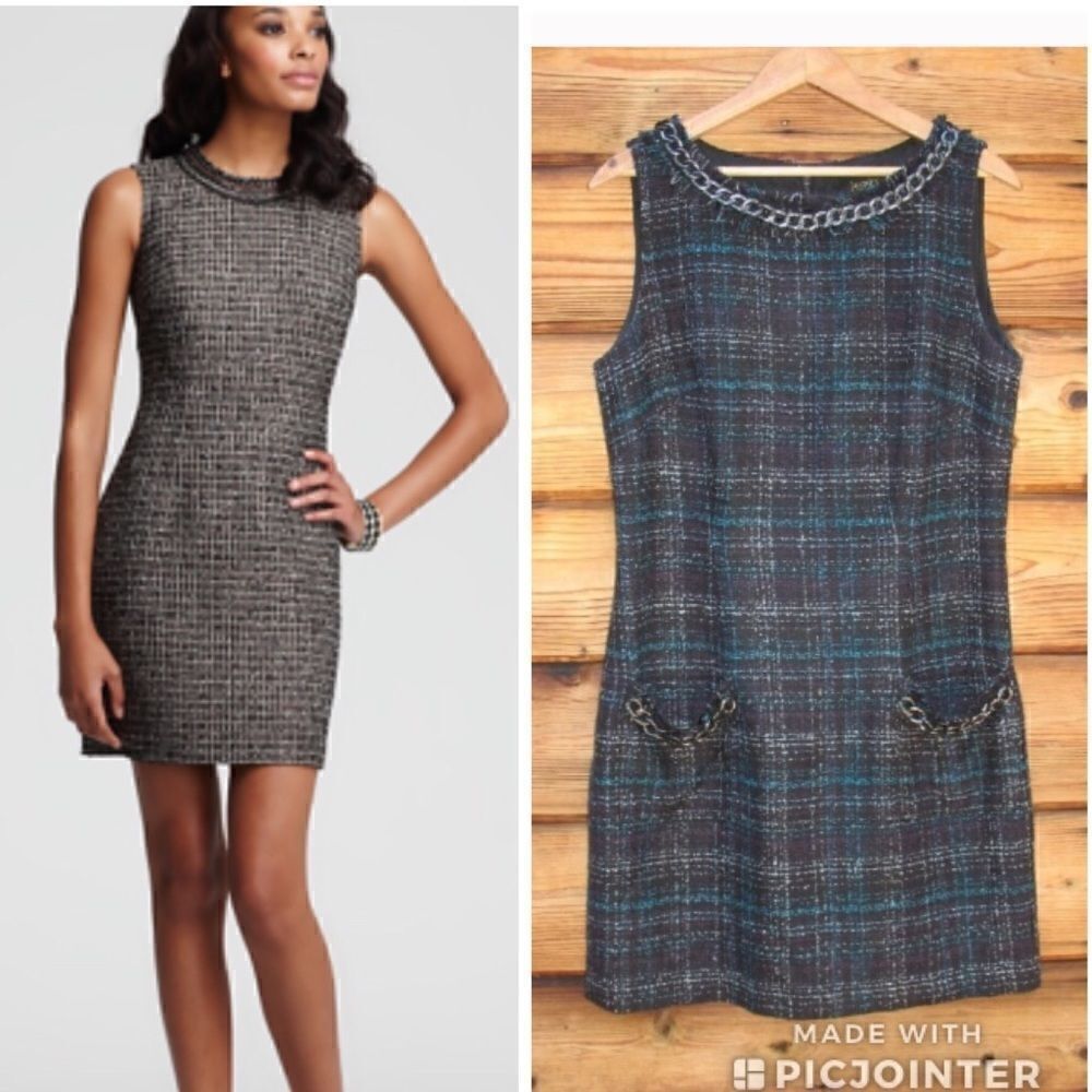 Black plaid Mini Dress 